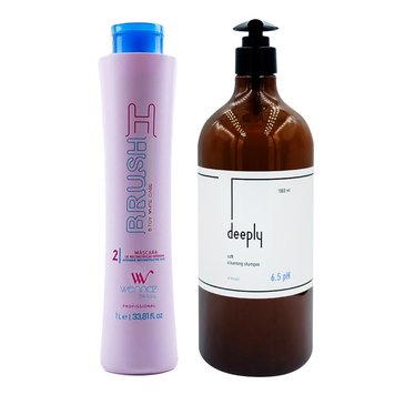 Ботекс Honma Tokyo (WENNOZ) H-Brush White Care + Deeply Soft Cleansing Shampoo 6.5 pH 1000+1000 мл KIT0020 фото