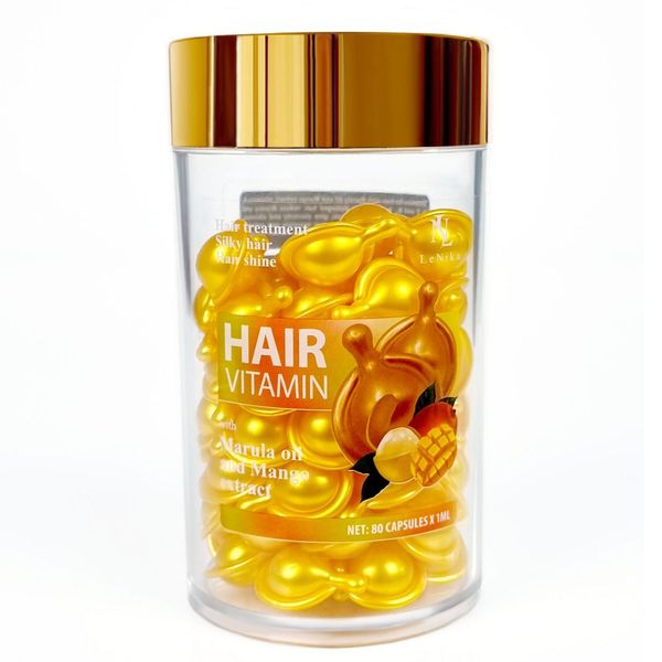 LeNika Vitamin Hair Treatment Marula Oil and Mango Extract Витамины для волос с маслом Марулы и экстрактом Манго 80х1 мл LNK0007 фото