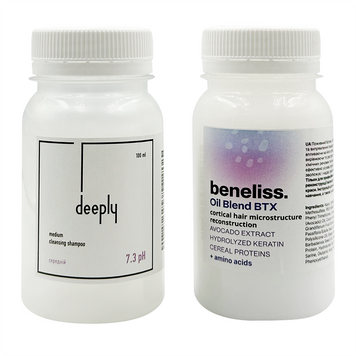 Beneliss Oil Blend BTX + Deeply Medium Cleansing Shampoo 7.3 pH 100+100 мл BD0006 фото