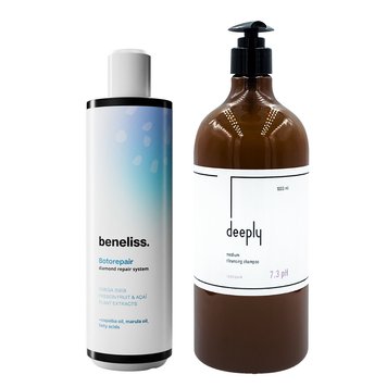 Beneliss Botorepair + Deeply Medium Cleansing Shampoo 7.3 pH 500+1000 мл BD0003 фото