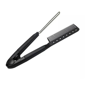 Hair Expert Hairbrush V Shaped METAL comb BLACK расческа-зажим KRT0009 фото