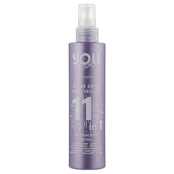 YouLook multiaction spray 11in1 Silver Shine Anti Yellow Багатофункційний засіб для блондинок 11 в 1 200 мл YL0021 фото